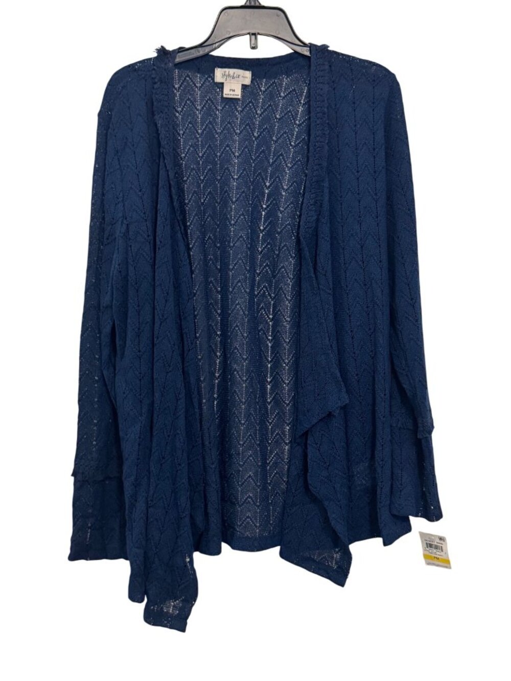 Style & Co Petite Navy Open-Front Cardigan PM
